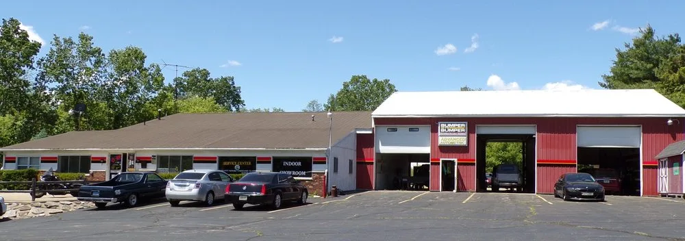 The Advanced Autometric shop building and parking lot on S. Hillsdale Road in Hillsdale, Michigan